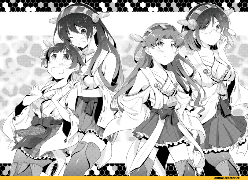 ToAru, Uiharu Kazari, Saten Ruiko, Shirai Kuroko, Misaka Mikoto, Kantai Collection, crossover, Anime