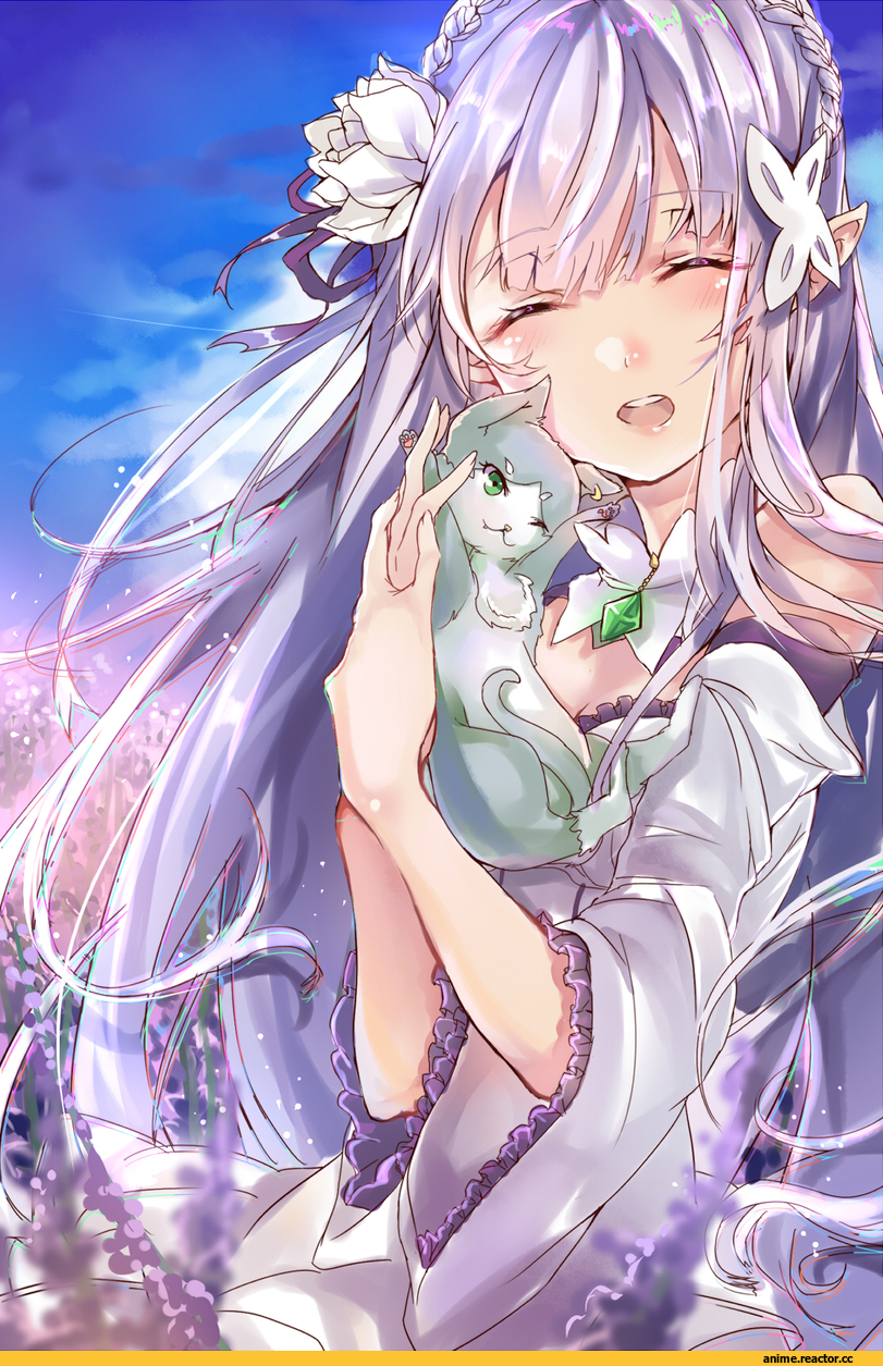 Re Zero Kara Hajimeru Isekai Seikatsu, Emilia (re zero), takitou, Pack (re zero), Anime