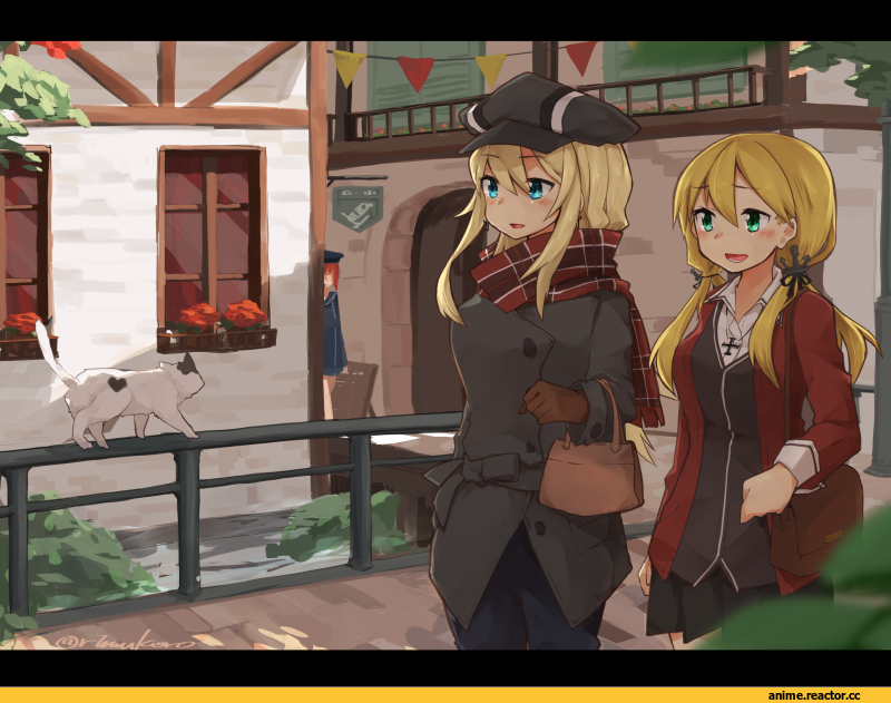 rimukoro, Bismarck (Kantai Collection), Kantai Collection, Prinz Eugen (Kantai Collection), Z3 Max Schultz (Kantai Collection), Anime
