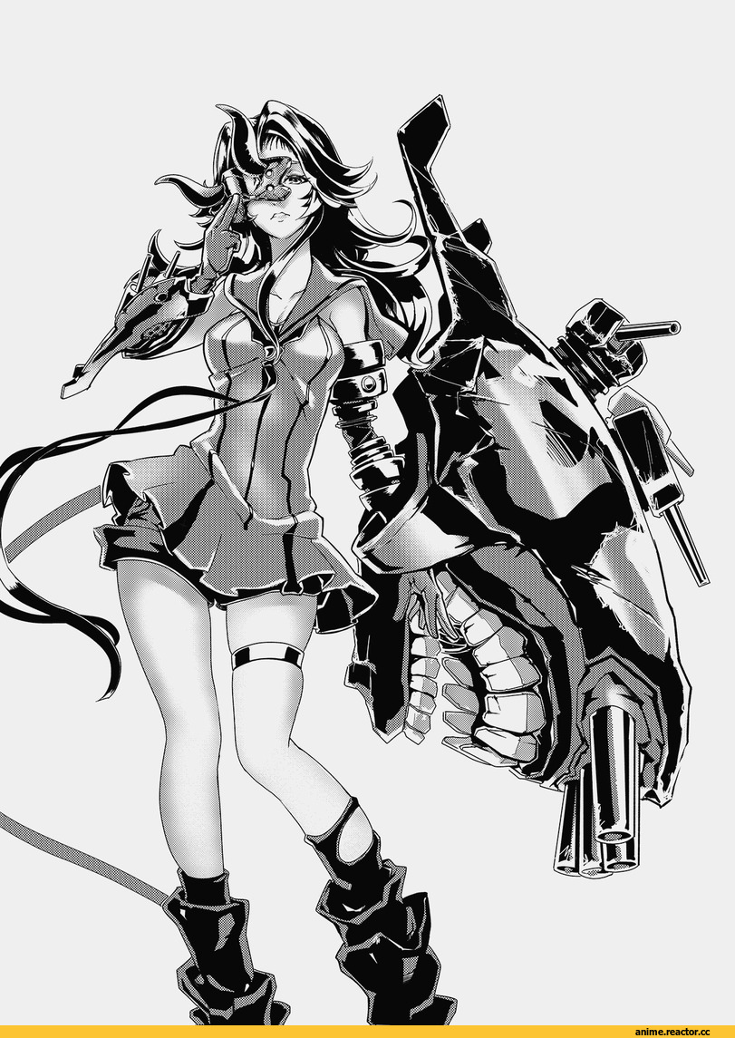 Doomfest, Monochrome (Anime), Anime Art, Light Cruiser Oni, Kantai Collection, Anime