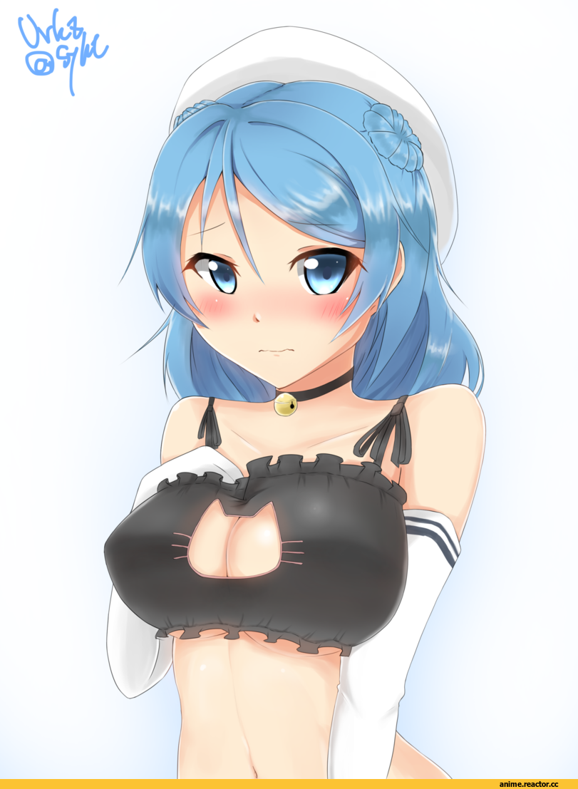 urkzsykt, Urakaze, Kantai Collection, Cat Keyhole Bra, Anime Ero, Anime