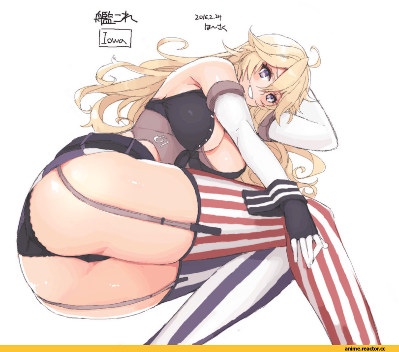 Iowa (Kantai Collection), Kantai Collection, Anime Ero Pantsu, Anime Ero, Angelo (Gomahangetsu), oshiri, Anime