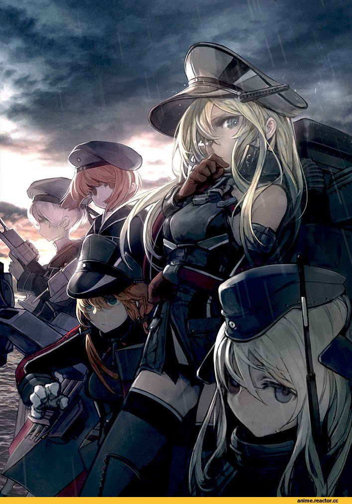 Kantai Collection, Bismarck (Kantai Collection), Prinz Eugen, U-511 (Kantai Collection), Z1 Leberecht Maass (Kantai Collection), Z3 Max Schultz (Kantai Collection), Anime Art, Kylin, Anime