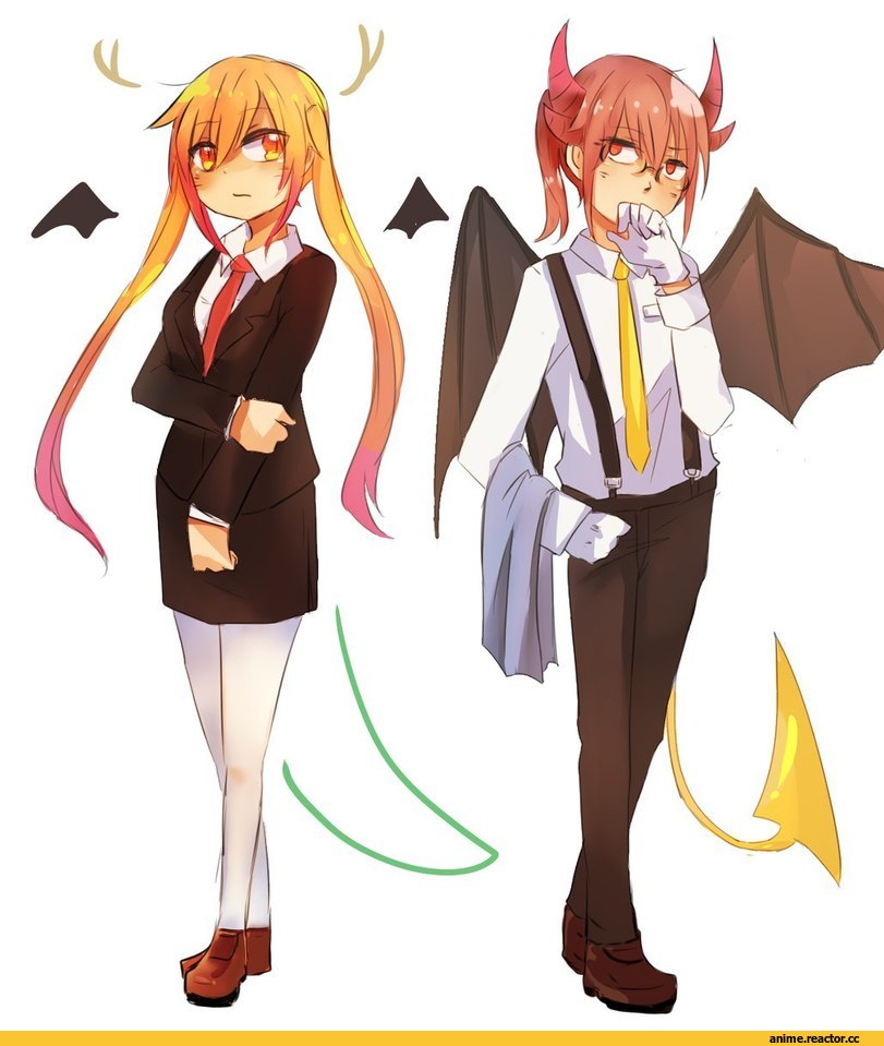 Kobayashi-san Chi no Maid Dragon, Kobayashi (MaiDragon), Tooru (MaiDragon), Maid, удалённое, Anime