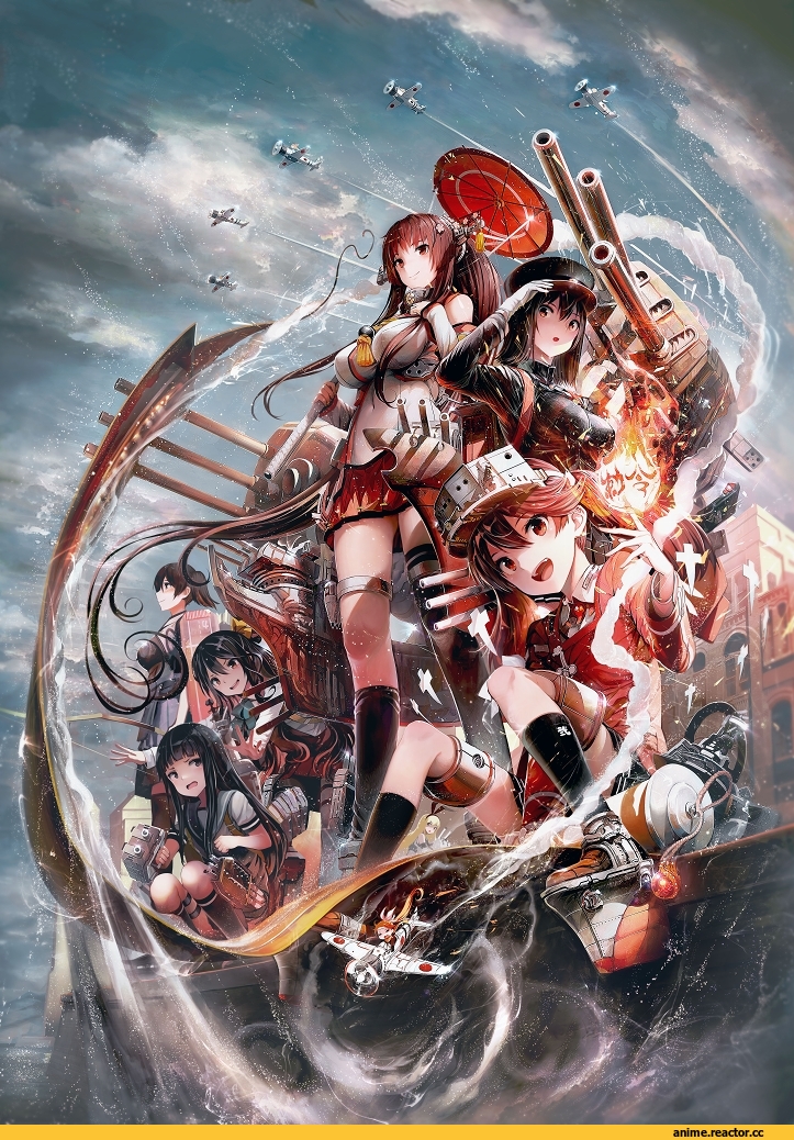 Kantai Collection, akitsu maru (kantai collection), ryuujou (kantai collection), Yamato (Kantai Collection), Shirakaba, Kaga (Kantai Collection), Hatsuyuki (Kantai Collection), Naganami (Kantai Collection), Fairy (Kantai Collection), Anime