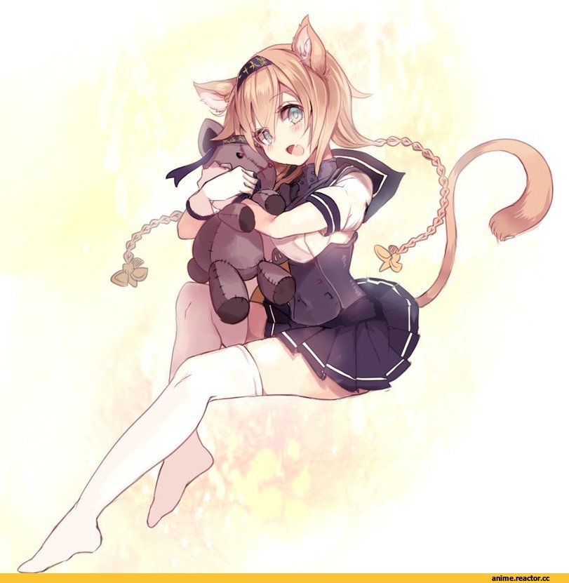 cis (carcharias), Teruzuki (Kantai Collection), Kantai Collection, nekomimi, Animal Ears, Anime