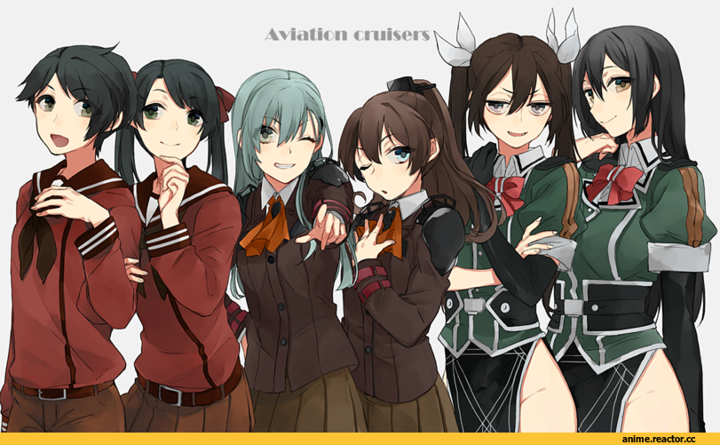 Mogami (Kantai Collection), Kantai Collection, Mikuma (Kantai Collection), Chikuma (Kantai Collection), Tone (Kantai Collection), Suzuya (Kantai Collection), Kumano (Kantai Collection), hita (hitapita), Anime