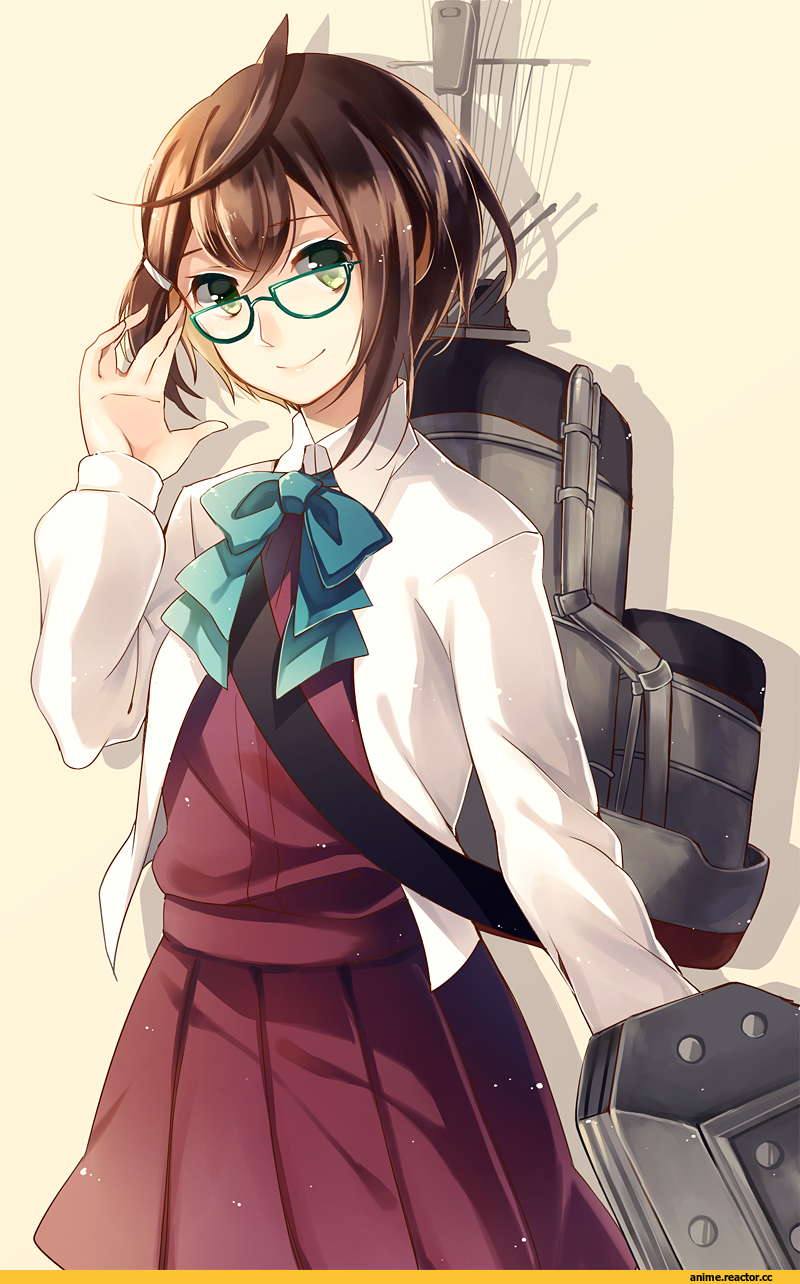 Okinami (Kantai Collection), Kantai Collection, Anime Art, kaede (mmkeyy), Megane, Anime