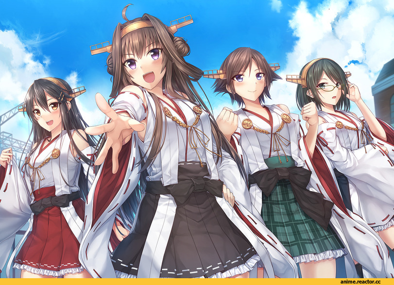 Kongou (Kantai Collection), Kantai Collection, Haruna (Kantai Collection), hiei (kantai collection), Kirishima (Kantai Collection), luzi, Anime