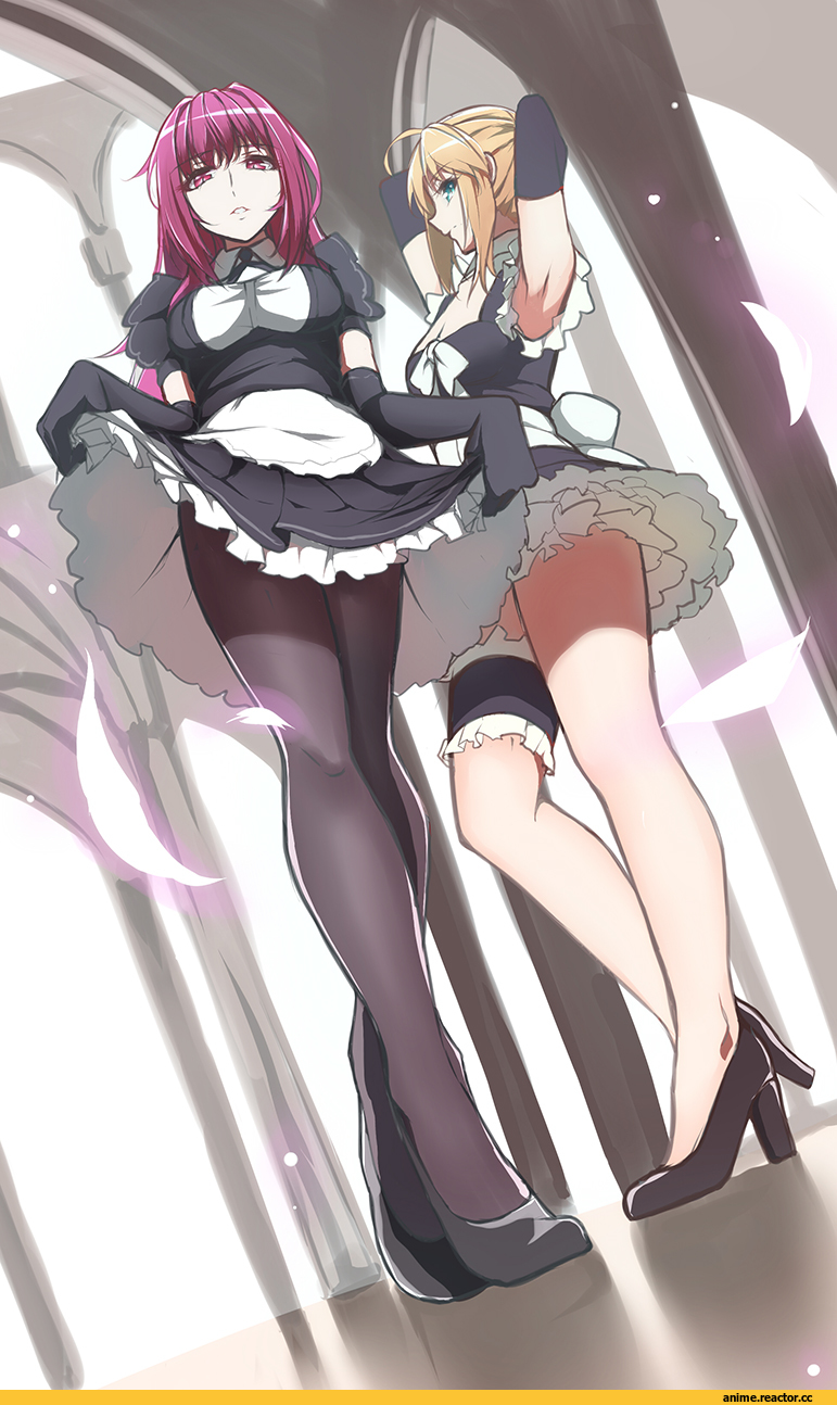 Scathach (Fate/grand order), Fate/Grand Order, Fate (series), Saber (Fate), Maid, danny1128, Anime