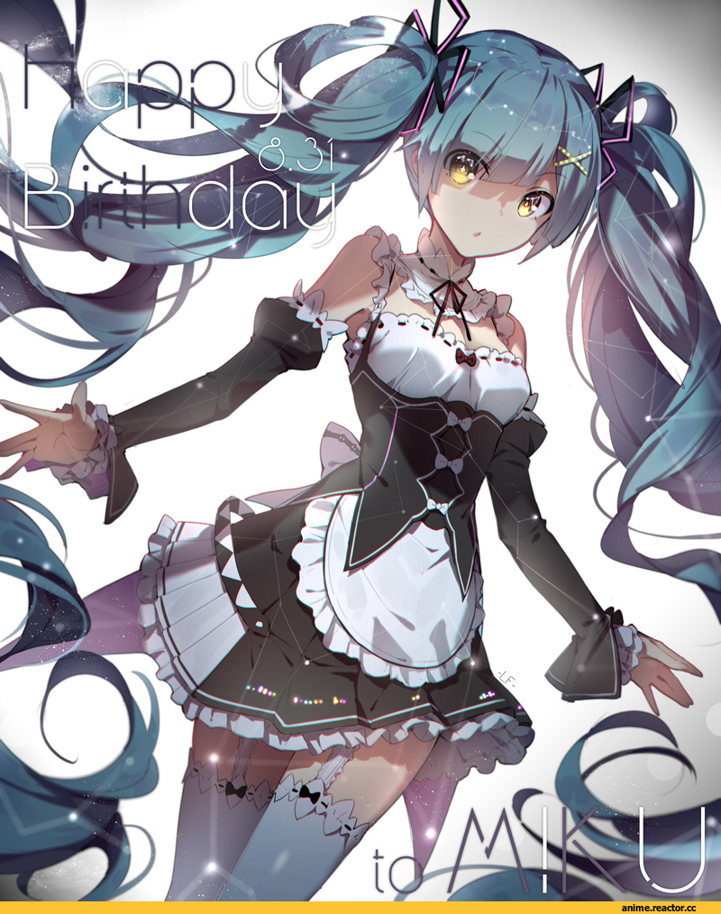Re Zero Kara Hajimeru Isekai Seikatsu, Rem (re zero), crossover, Hatsune Miku, Vocaloid, lf, Anime