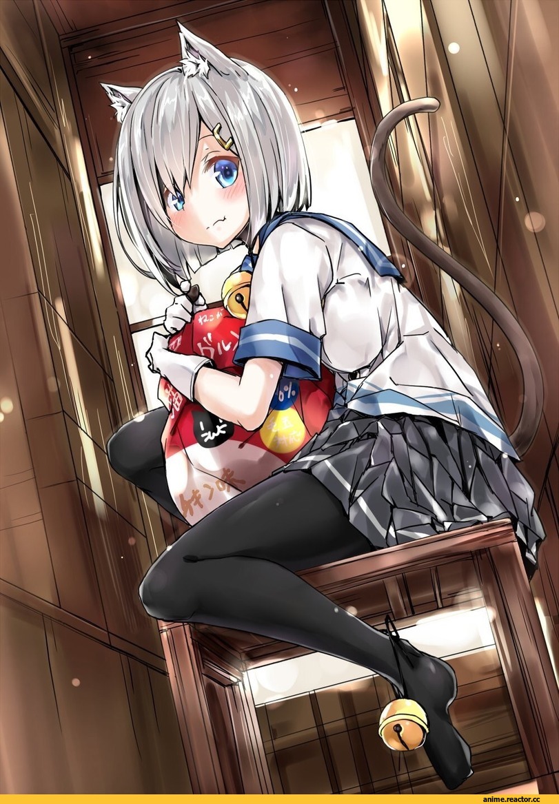 bulbonne, hamakaze, Kantai Collection, neko, Animal Ears, Anime