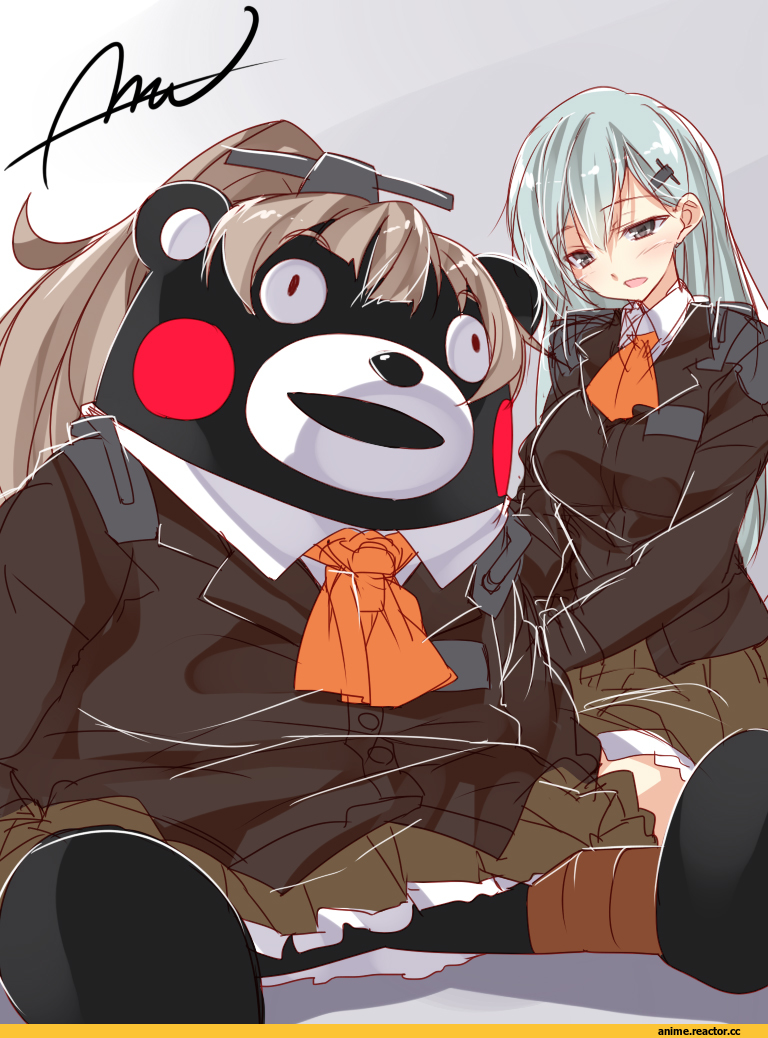 kancolle, Satana, seifuku, Suzuya (Kantai Collection), Kumano, Anime