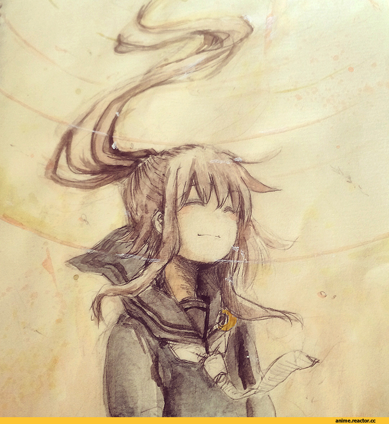 Kantai Collection, Fumizuki, unagiman, Monochrome (Anime), Anime Art, Anime Paint, Anime