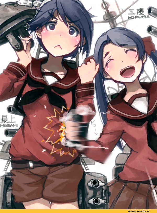mistrail, Mikuma (Kantai Collection), Kantai Collection, Mogami (Kantai Collection), Anime