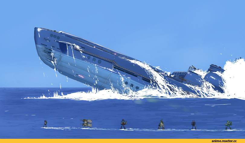 Aoki Hagane no Arpeggio, Yuubari, Kantai Collection, Kitakami (Kantai Collection), Fubuki (Kantai Collection), Hyuuga (Kantai Collection), Takao (Kantai Collection), Tenryuu, imai tetsuya, crossover, Anime