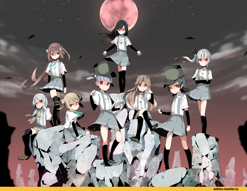 Kantai Collection, Arare (Kantai Collection), Arashio (Kantai Collection), Asagumo (Kantai Collection), Asashio, Kasumi (Kantai Collection), Michishio (Kantai Collection), Ooshio (Kantai Collection), Yamagumo, ooyama imo, Anime