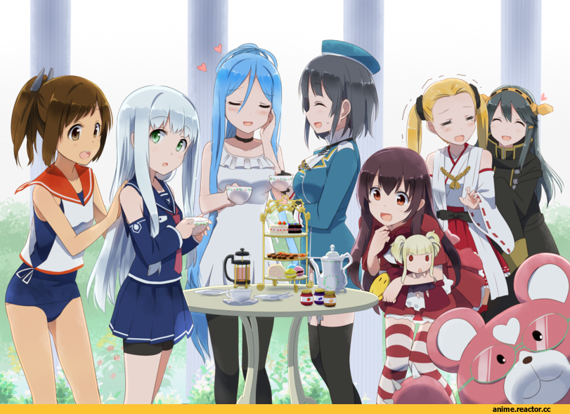 Maya (aoki hagane no arpeggio), Iona, Haruna (Kantai Collection), Haruna (Aoki Hagane no Arpeggio), I-401, Takao (Aoki Hagane no Arpeggio), Takao (Kantai Collection), Kirishima (Aoki Hagane no Arpeggio), crossover, Kirishima (Kantai Collection), Anime, Kantai Collection, Aoki Hagane no Arpeggio