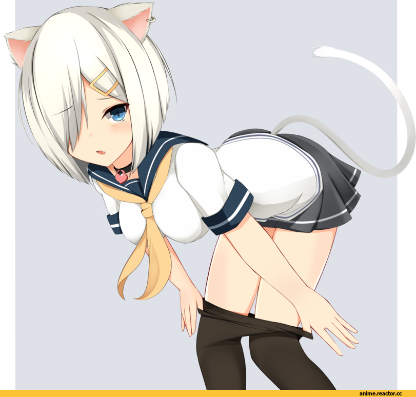 cain (inosennto007), neko, Animal Ears, hamakaze, Kantai Collection, Anime