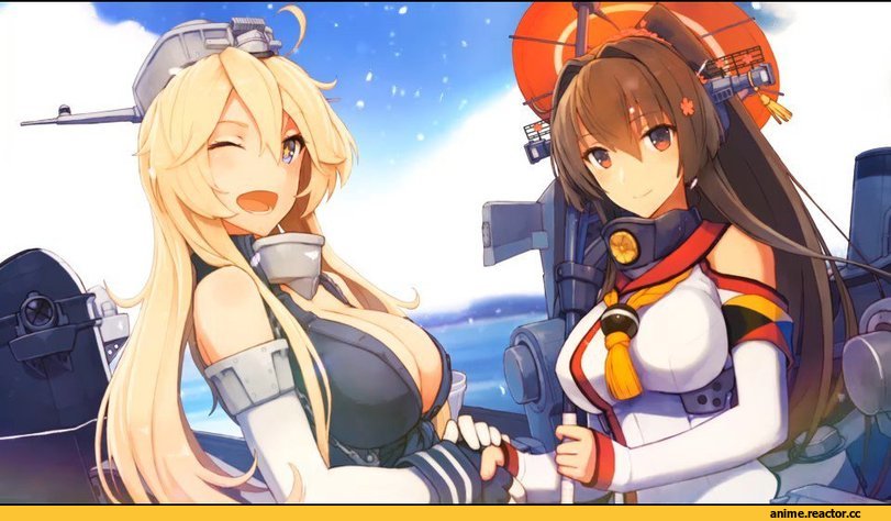 Yamato (Kantai Collection), Kantai Collection, Iowa (Kantai Collection), shizuma yoshinori, official art, Anime