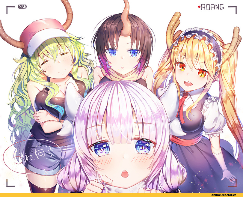 Tooru (MaiDragon), Kobayashi-san Chi no Maid Dragon, Kanna Kamui, Quetzalcoatl (MaiDragon), Elma (MaiDragon), Maid, Anime