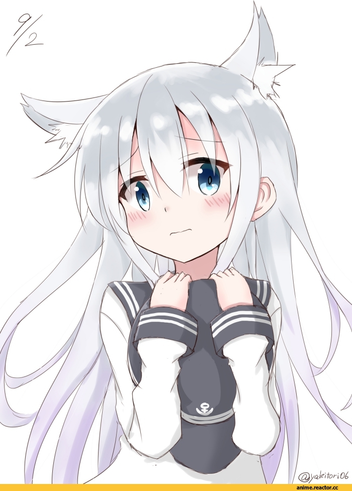 yakitori (yakitori06), Hibiki (Kantai Collection), Kantai Collection, Animal Ears, Anime