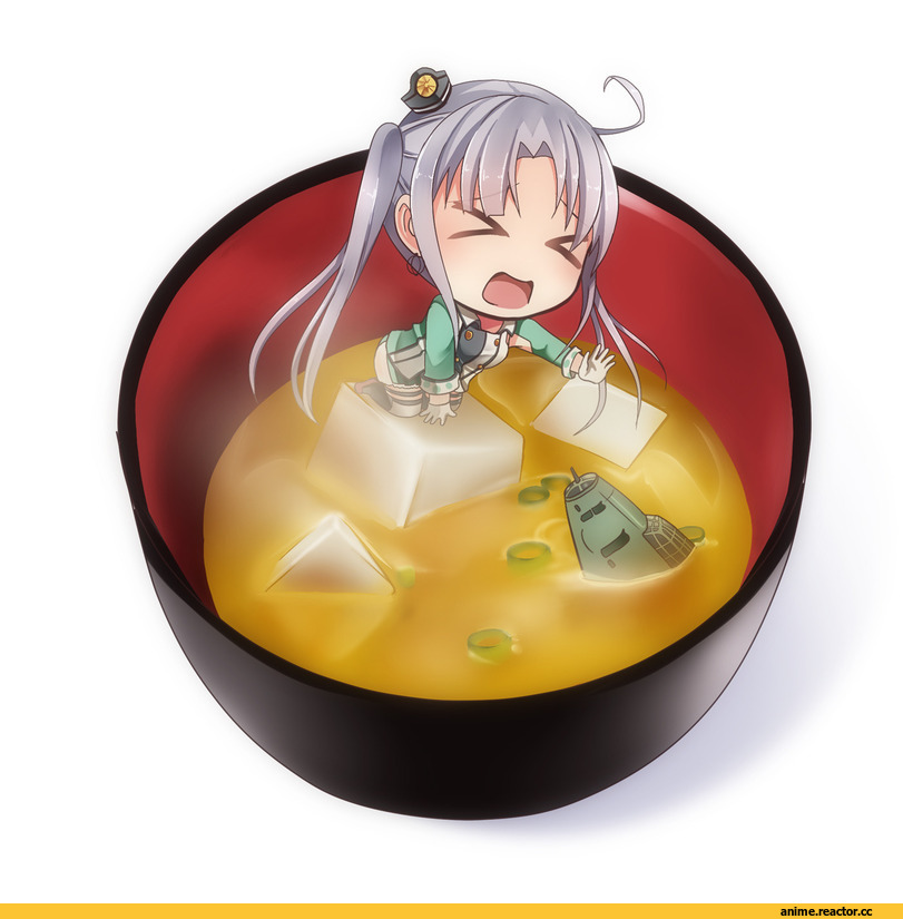 yasume yukito, nishikitaitei-chan, Akitsushima (Kantai Collection), Kantai Collection, chibi, Няши в еде, Anime Няши, Anime