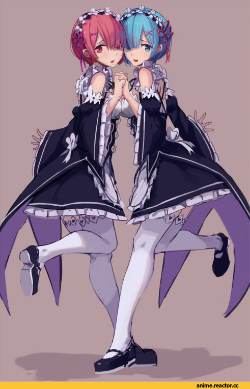 Re Zero Kara Hajimeru Isekai Seikatsu, Rem (re zero), Ram (Re Zero), Maid, Anime