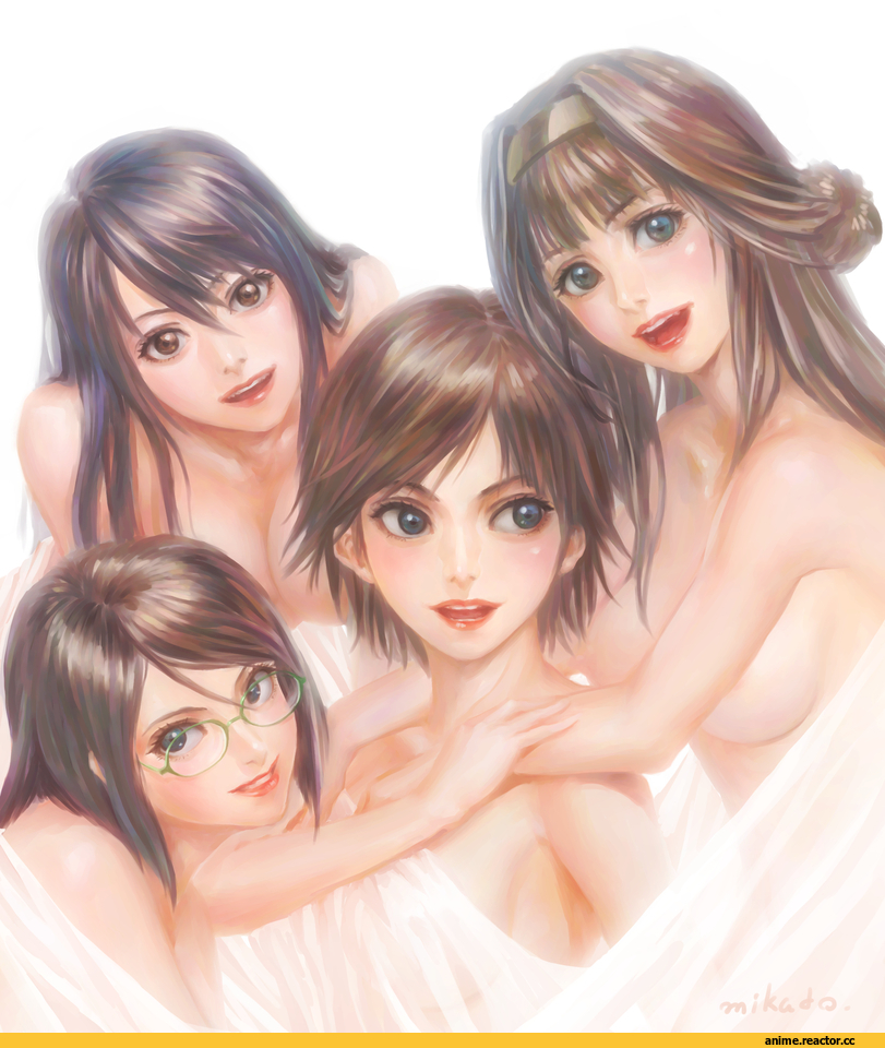 Haruna (Kantai Collection), Kantai Collection, hiei (kantai collection), Kirishima (Kantai Collection), Kongou (Kantai Collection), murasaki-sin, Anime Ero, Anime