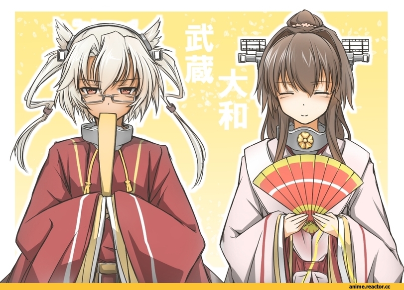 oku tamatarou, Yamato (Kantai Collection), Kantai Collection, Musashi (Kantai Collection), Anime
