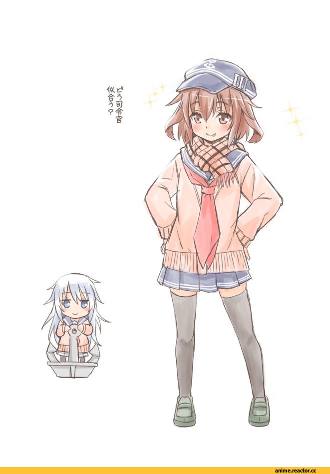Kantai Collection, Ikazuchi, Hibiki (Kantai Collection), fujishima shinnosuke, Anime