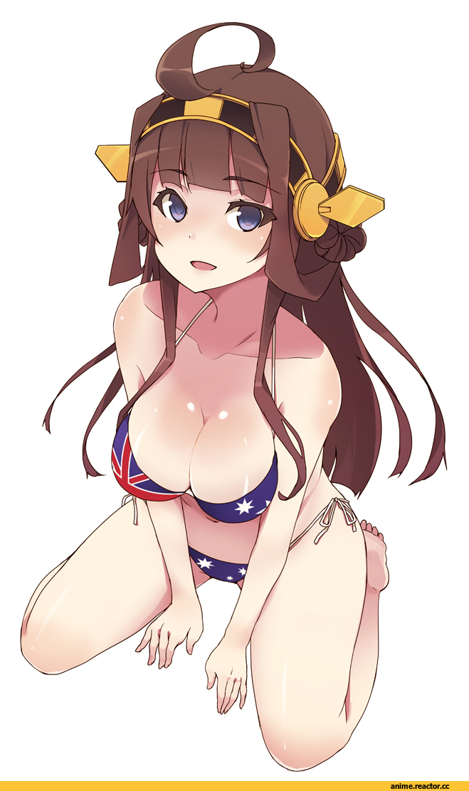 maze (gochama ze gohan), Kongou (Kantai Collection), Kantai Collection, bikini, swimsuit, Anime Ero Swim, Anime Ero, Anime