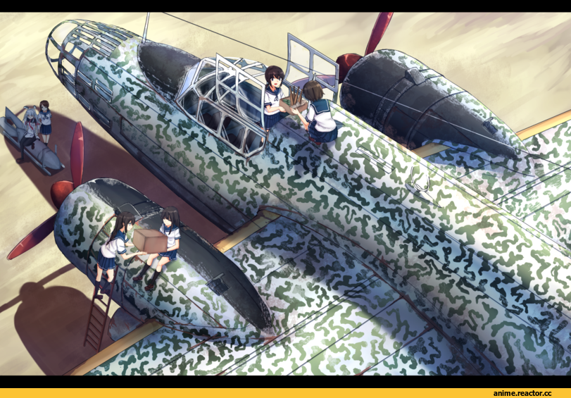 karo-chan, Fubuki (Kantai Collection), Kantai Collection, Hatsuyuki (Kantai Collection), Isonami, Miyuki (Kantai Collection), Murakumo (Kantai Collection), Shirayuki (kantai collection), Ki-49-IIb Donryu, Anime