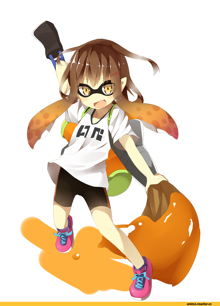 Kantai Collection, Splatoon, Игры, Ikazuchi, satou saya, crossover, Anime