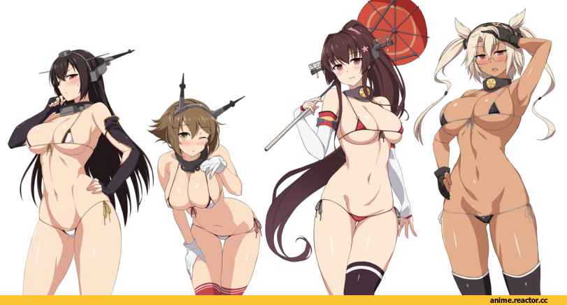Yamato (Kantai Collection), Kantai Collection, Musashi (Kantai Collection), Nagato (Kantai Collection), Mutsu (Kantai Collection), Anime Ero Swim, Anime Ero, sama samasa, Anime