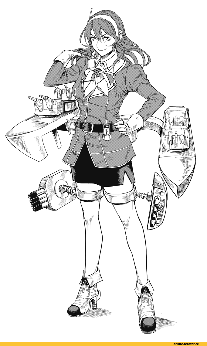 hiro (chumo), Ashigara (kantai collection), Kantai Collection, Monochrome (Anime), Anime Art, Anime