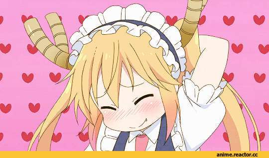 Tooru (MaiDragon), Kobayashi-san Chi no Maid Dragon, Dragon Girl (Anime), Monster Girl (Anime), Maid, anime gifs, Anime