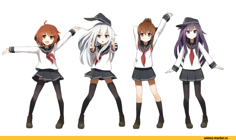 Ikazuchi, Kantai Collection, Hibiki (Kantai Collection), Inazuma (Kantai Collection), Akatsuki, Anime
