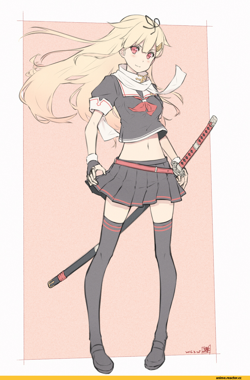 Yuudachi, Kantai Collection, adam700403, Anime