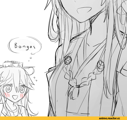 kvlen, Kongou (Kantai Collection), Kantai Collection, Iowa (Kantai Collection), Monochrome (Anime), Anime Art, Anime