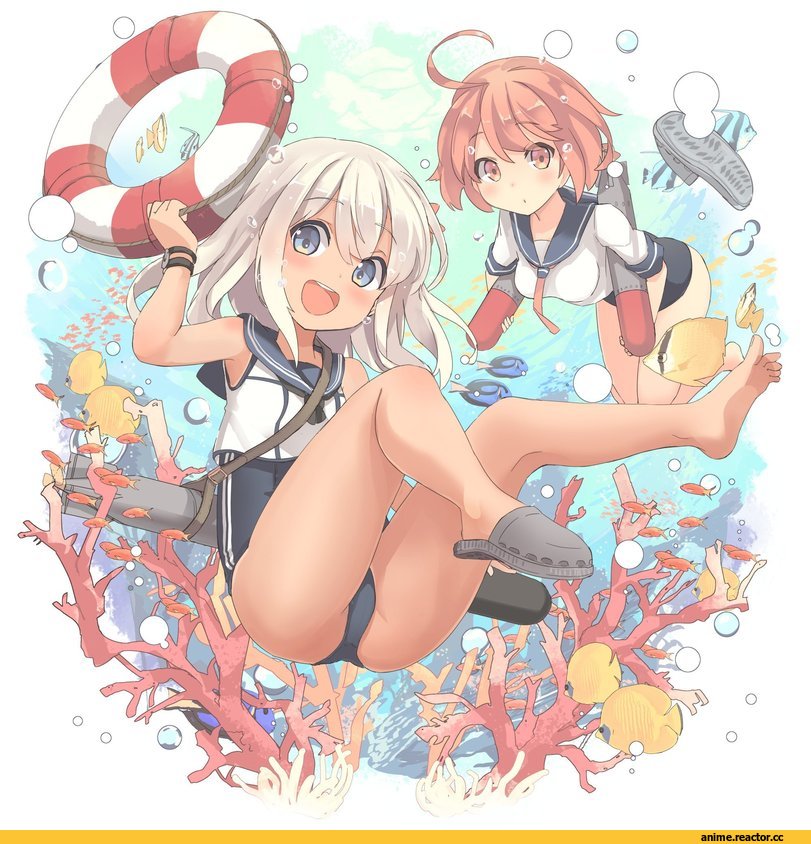 nanashina, Ro-500 (Kantai Collection), Kantai Collection, i-58 (kantai collection), Anime