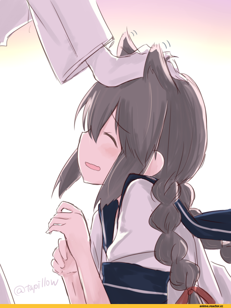 Kantai Collection, Isonami, tapimakura, neko, Animal Ears, Anime