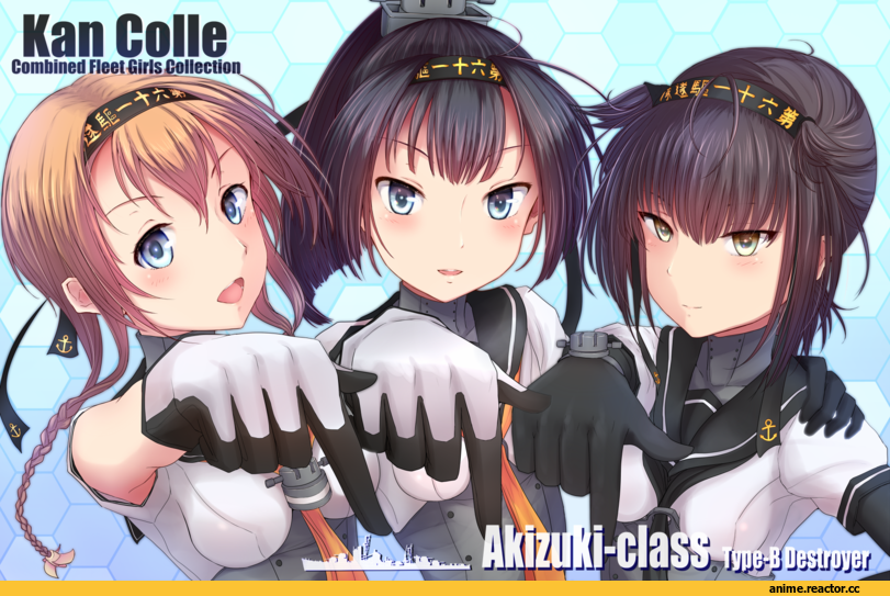 Akizuki (Kantai Collection), Kantai Collection, Hatsuzuki (Kantai Collection), Teruzuki (Kantai Collection), nuka (nvkka), Anime