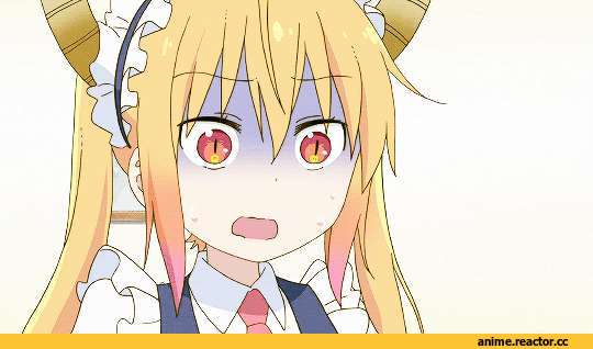 anime gifs, Tooru (MaiDragon), Kobayashi-san Chi no Maid Dragon, Maid, Dragon Girl (Anime), Monster Girl (Anime), Anime