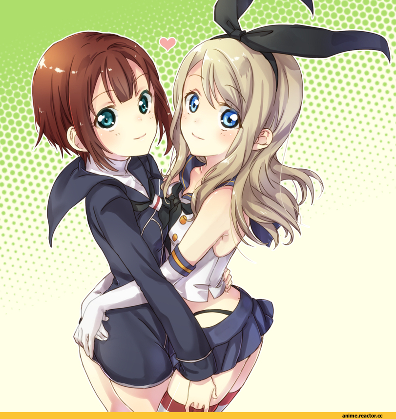 ayase arisa, Kousaka Yukiho, Love Live!, Shimakaze, Kantai Collection, Z3 Max Schultz (Kantai Collection), crossover, nell nir, Anime Art, Anime