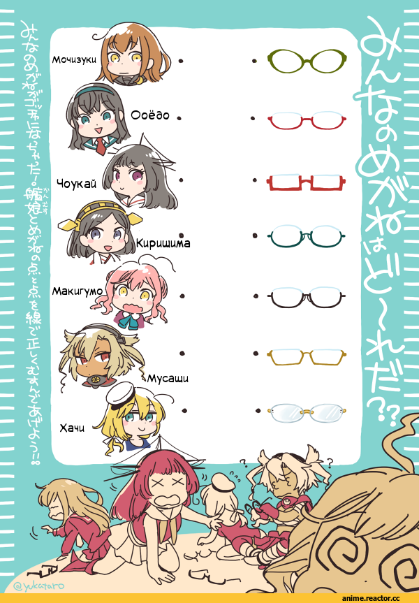 Kantai Collection, Ooyodo (Kantai Collection), Musashi (Kantai Collection), Kirishima (Kantai Collection), Choukai (Kantai Collection), I-8, Makigumo, Mochizuki (Kantai Collection), Anime