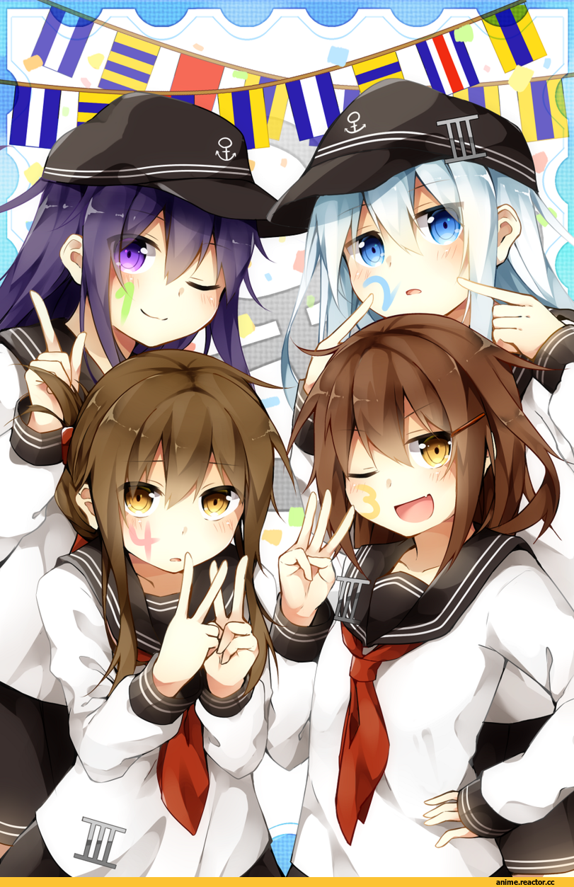 satou saya, Hibiki (Kantai Collection), Kantai Collection, akatsuki (kantai collection), ikazuchi (kantai collection), Inazuma (Kantai Collection), Anime