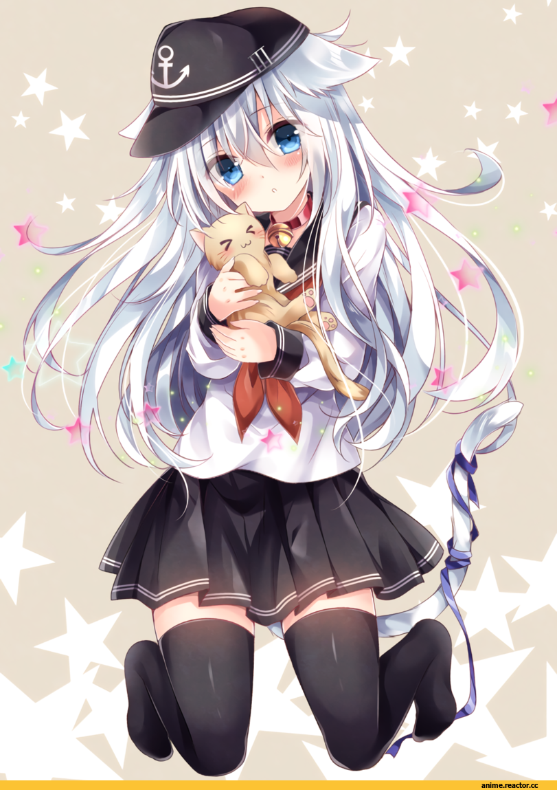 Hibiki (Kantai Collection), Kantai Collection, Nogi Takayoshi, Anime Art, neko, Animal Ears, Anime