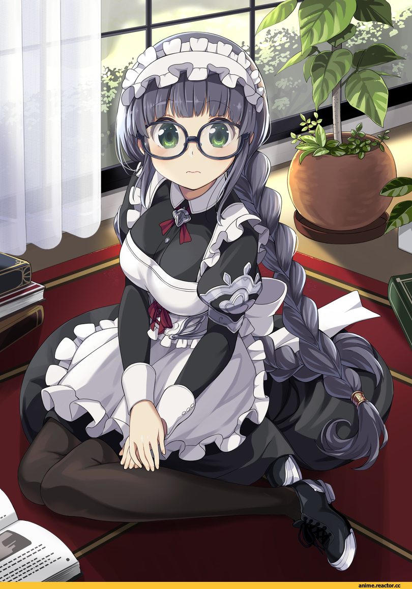 Anime Art, Wara (Warapro), Maid, Megane, Anime