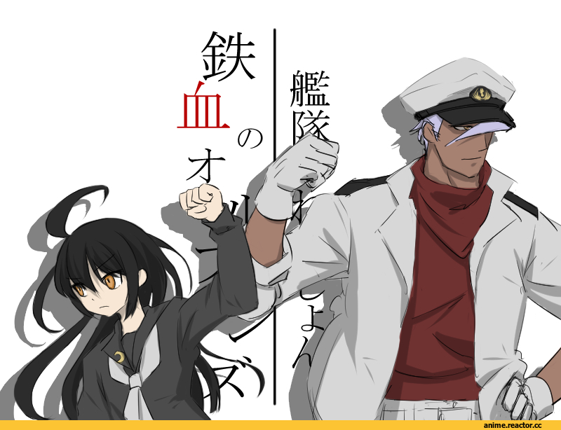 Mikazuki (Kantai Collection), Kantai Collection, orga itsuka, Gundam Tekketsu no Orphans, Gundam, crossover, Anime